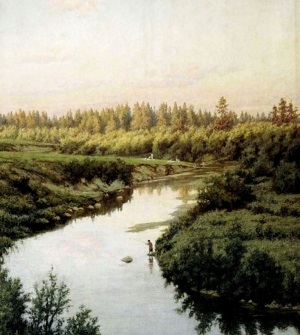 Пейзаж с рекой. П. Брюллов